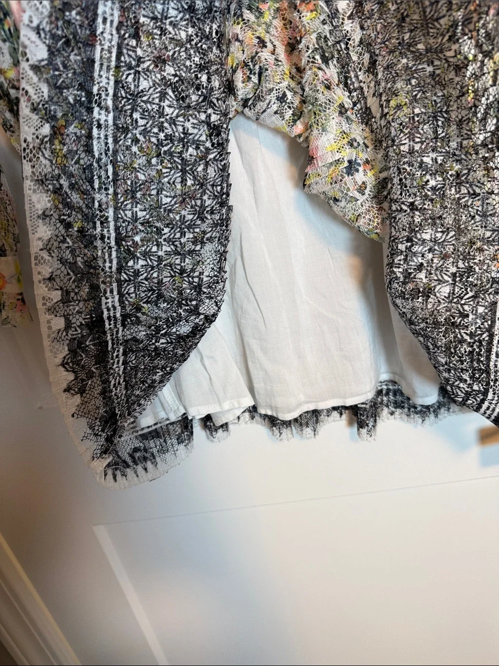 Free People Cherry Blossom Mini Dress in Ivory Multi -‎ size 6